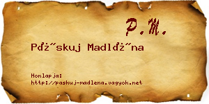 Páskuj Madléna névjegykártya